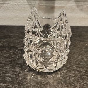 EUC Mikasa Glass Chritmas Tree Votive Candle Holder